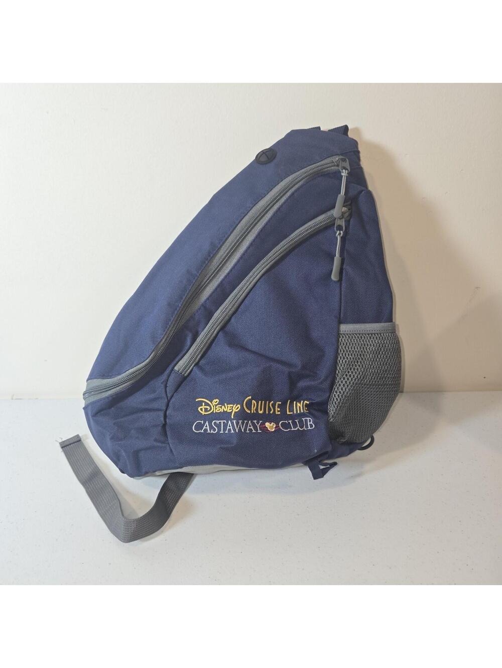 Disney Cruise Line Castaway Club Sling Backpack Shoulder Bag Blue DCL Mickey